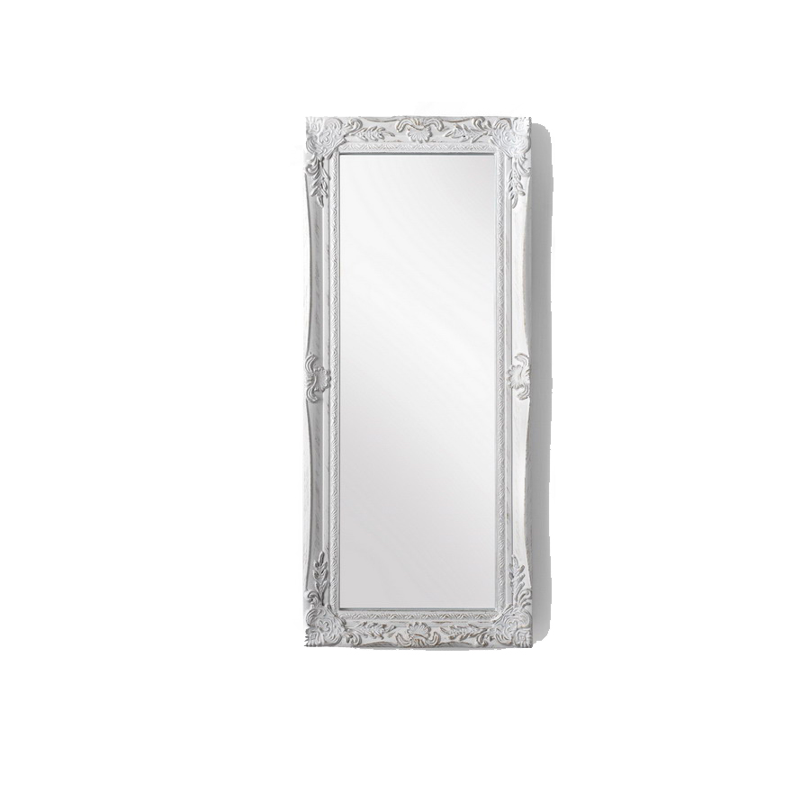 Baroni Home Specchio Cornice Shabby in Legno Bianco AML620-1